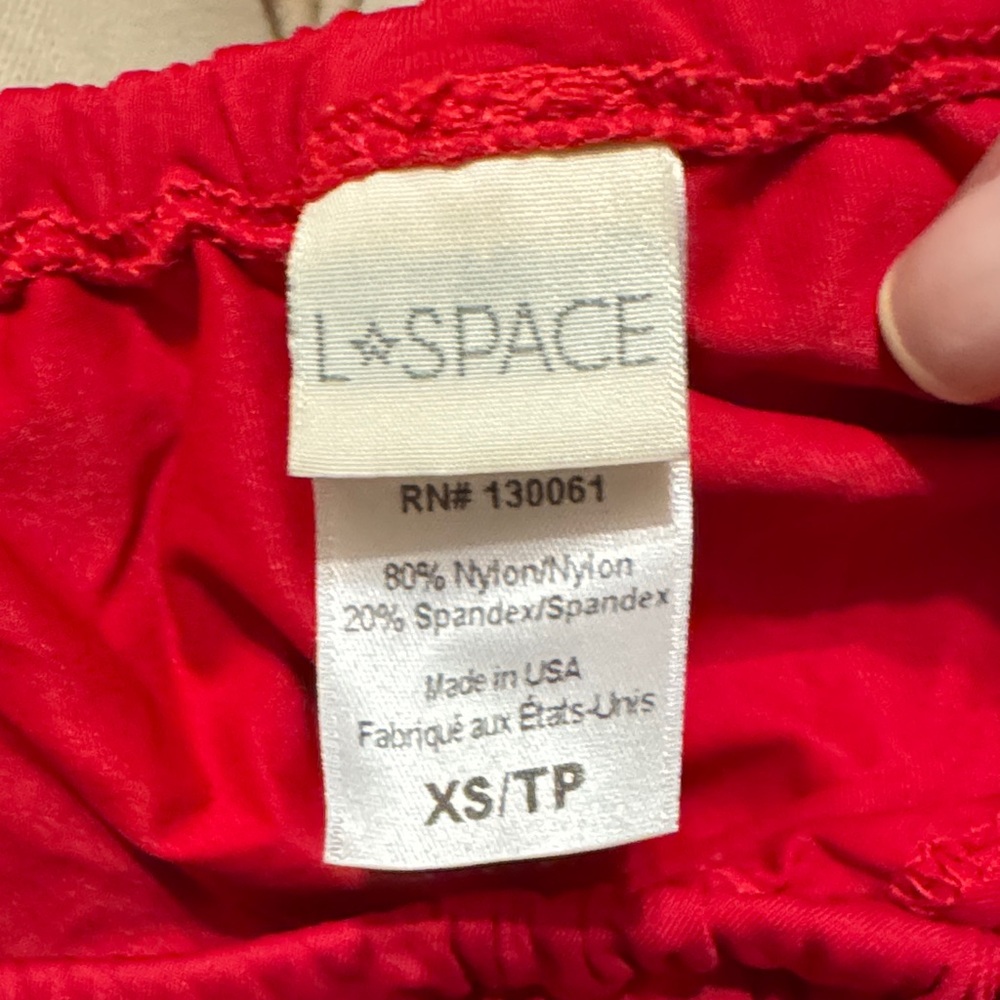 l*space Red Off-Shoulder Ruffle Bikini Set - Picture 3 of 3